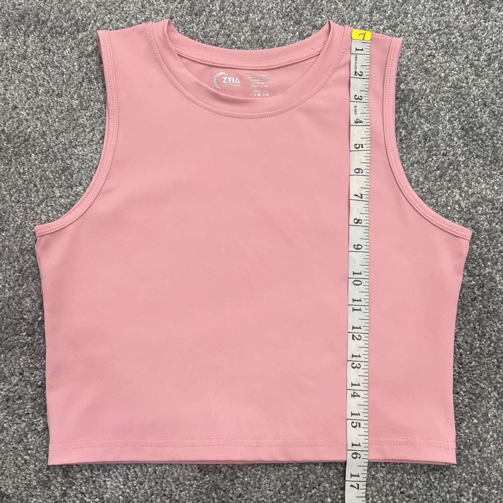 ZYIA Muted Pink Hi-Neck Stronger Tank - Picture 8 of 10